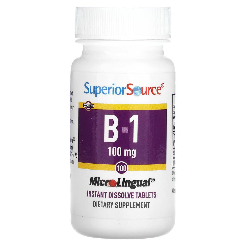 Superior Source, B-1, 100 мг, 100 быстрорастворимых таблеток