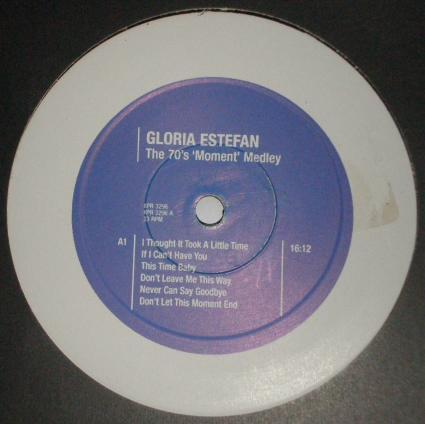 12-дюймовая пластинка GLORIA ESTEFAN 70s Moment Medley XPR3296PROMO Epic 1998 UK Dance Electronica Б/у