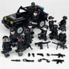 MOC Black SWAT Small Pellet Building Block Doll Police Car Off-road Vehicle Boy Military Set Building Toy