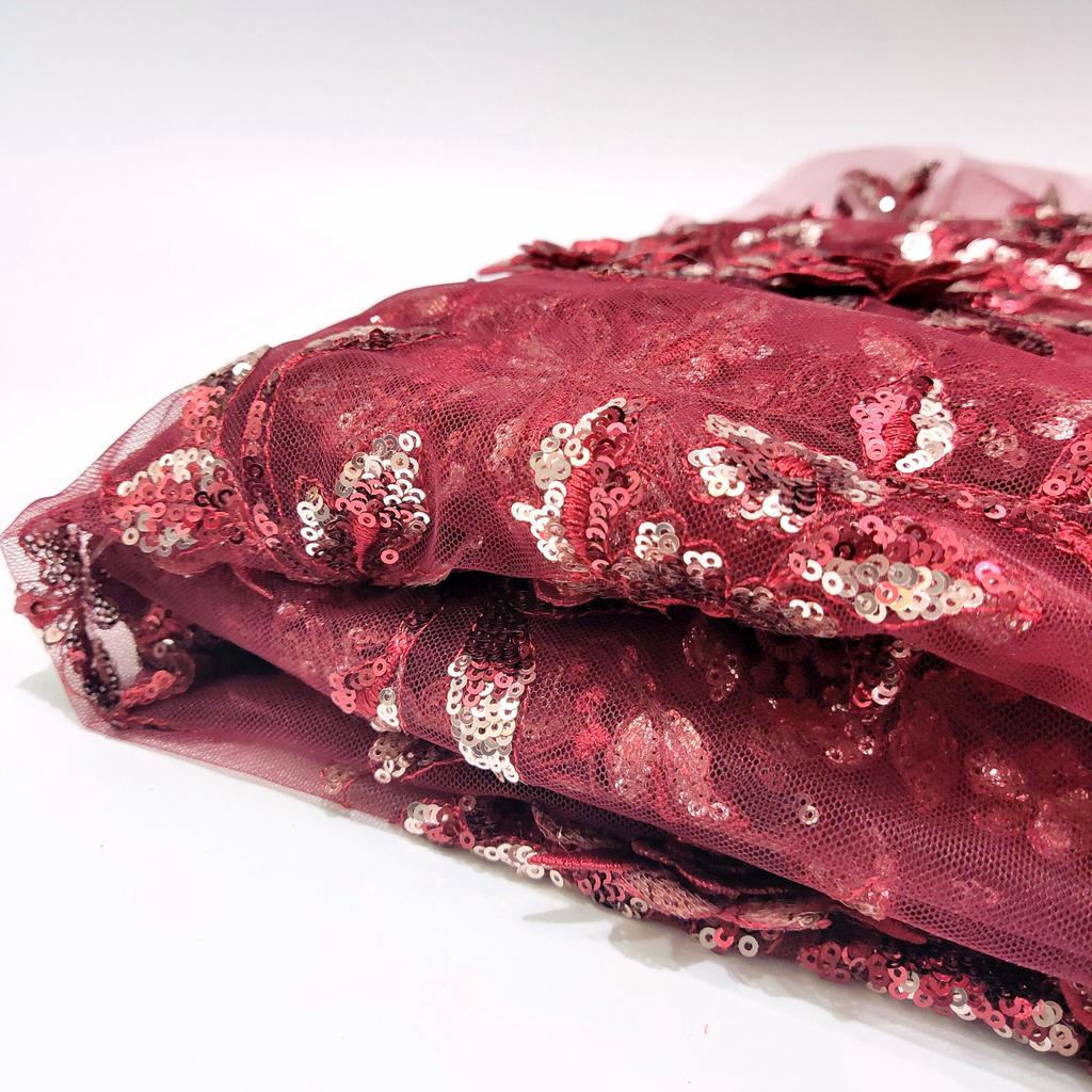 Sequins Multicolor Three-dimensional Embroidery Lace Cloth Stickers DIY Embroidery Appliques Clothing Patches Accessories Sequin