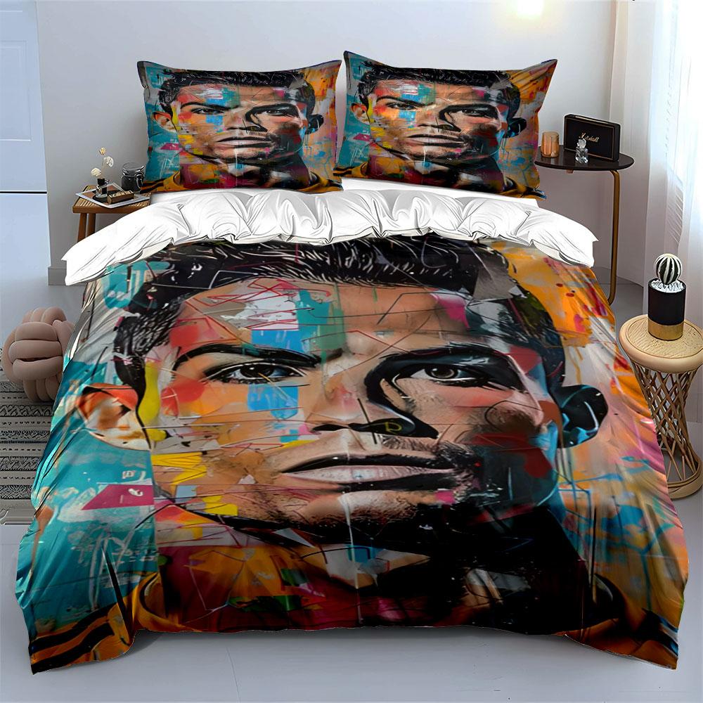 Abstract portrait with colors. Bedding sets Duvet cover sets Duvet covers Pillowcases(1 * Duvet Cover 2 * Pillowcases without duvet insert)