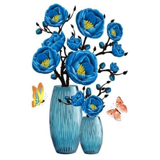 Креативная наклейка на стену, реалистичная водонепроницаемая яркая самоклеящаяся ваза для цветов