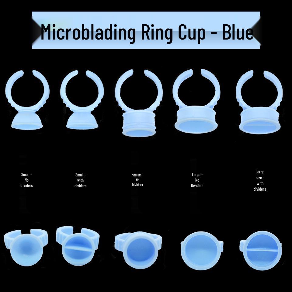 Кольца для пигмента для ресниц и тату, большие и маленькие размеры, 100 шт./пакет