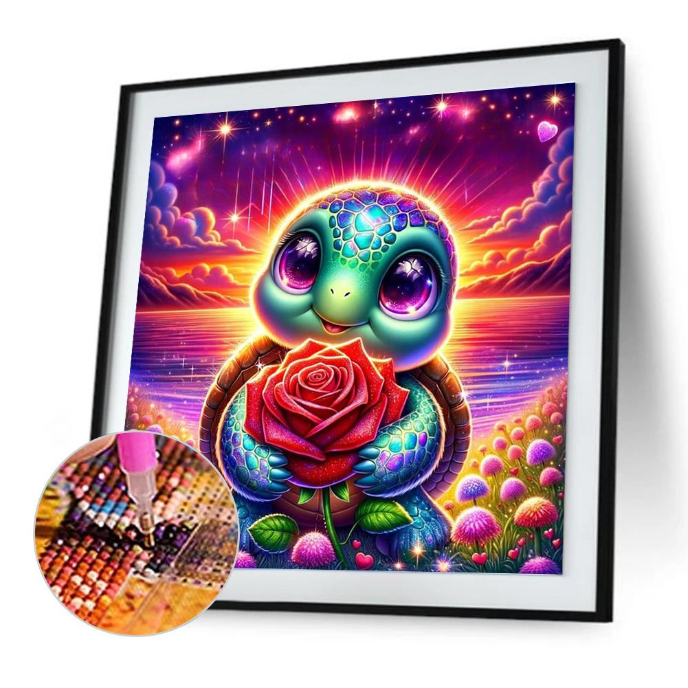 5D DIY Full Round Drill Diamond Painting Sea Turtle Kit Home Decor Art 30x30cm