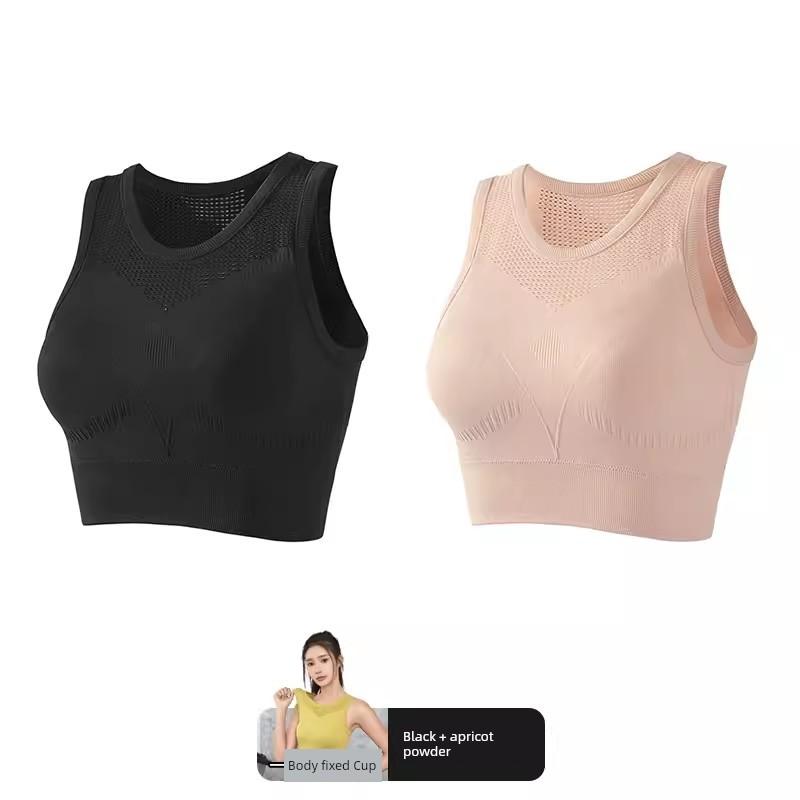 Sports Intimates Women's High Strength Bubble Wrap Running Tops Push-up Outwear Beauty Back Heat Shaped Bra Yoga Workout Clothes