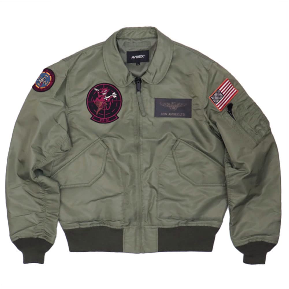 AVIREX 6102208 Top Gun Flight Medium CWU-36P VX-31 Jacket, 73SAGE,