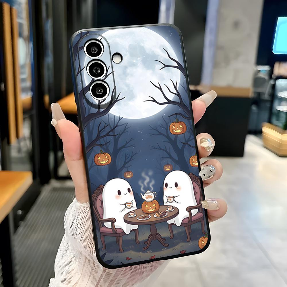 Милый чехол для телефона на Хэллоуин с привидением для Samsung A25 A13 A33 5G A54 A36 A35 A56 A52 A14 Ударопрочный мягкий чехол