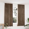 Blackout Curtains with Hooks 2 Pieces Velvet Beige 140 x 175 cm