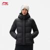 Li-Ning Женская антистатическая светоотражающая короткая пуховая куртка