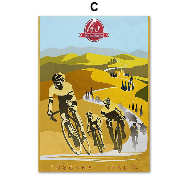 Винтажные постеры и принты, спортивный велосипед, езда на велосипеде, настенная живопись на холсте, настенные картины в скандинавском стиле для мальчика, декор для спальни, гостиной, без рамки