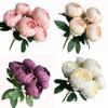 Artificial Peony Silk Flowers Bouquet Fake Flowers Arrangement Vintage Wedding Decoration Home Decor 1 Bunch 7 Head