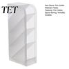 Art Tool Storage Slanted Pen Holder with 5 Compartments, Plastic Stationery Organizer, Box Macaron Colors Space Saving Pencil Cup for Office