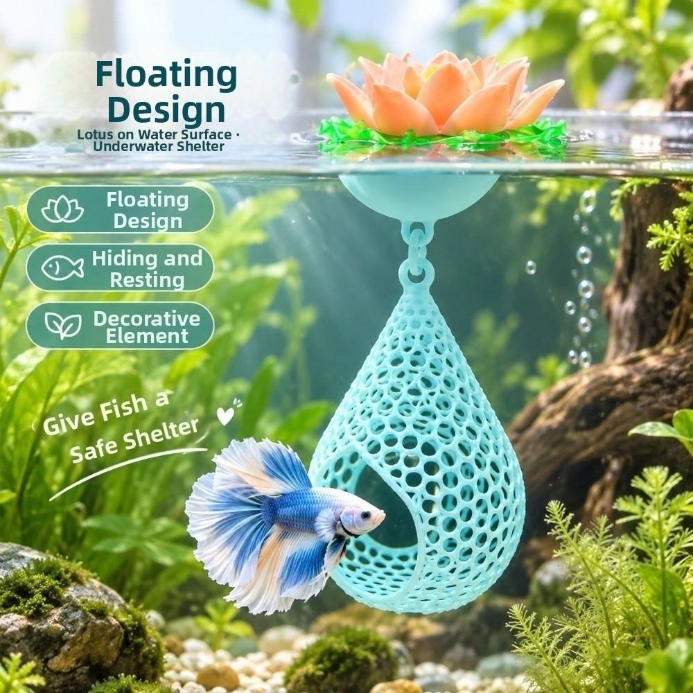 Floating Fish Hideout Shelter Hollowed-out Fish Breeding Cave Home Decor