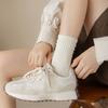1 Pair Women Cotton Calf Socks Mid-tube No Odor Solid Color Thread High Elasticity Anti-slip