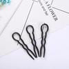 3pieces/set Fashion ABS Japan OL Favorites U Shape Hair Clips Hairclip Grips Plastic Forks Hair Styling Accessories