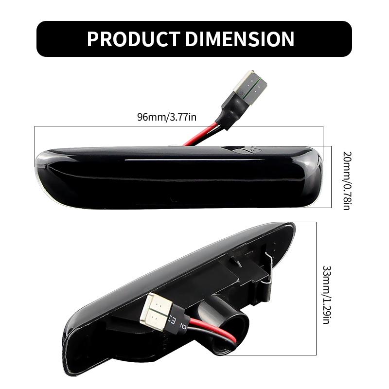 2x Smoke Fender Side Marker Indicator Light For 1999-2001 BMW E46 4D/5D 2000-2003 E46 2D OEM #:63138370720,63132228591,BM2570107