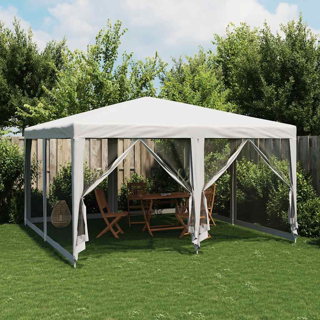 Vidaxl Namiot Imprezowy Z 8 Ścianami Z Siatki, Biały, 4X4 M, Hdpe