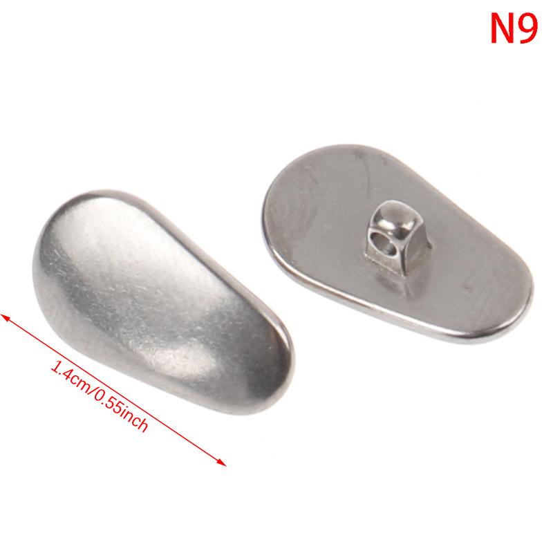 1 пара носоупоров титановые каплевидные ввинчивающиеся для очков противоскользящий фиксатор