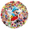 100 шт. Коллекция наклеек Mario MARIO Super Mario, набор наклеек, аниме, манга, симпатичная наклейка для блокнота, водонепроницаемая наклейка из ПВХ, персонаж