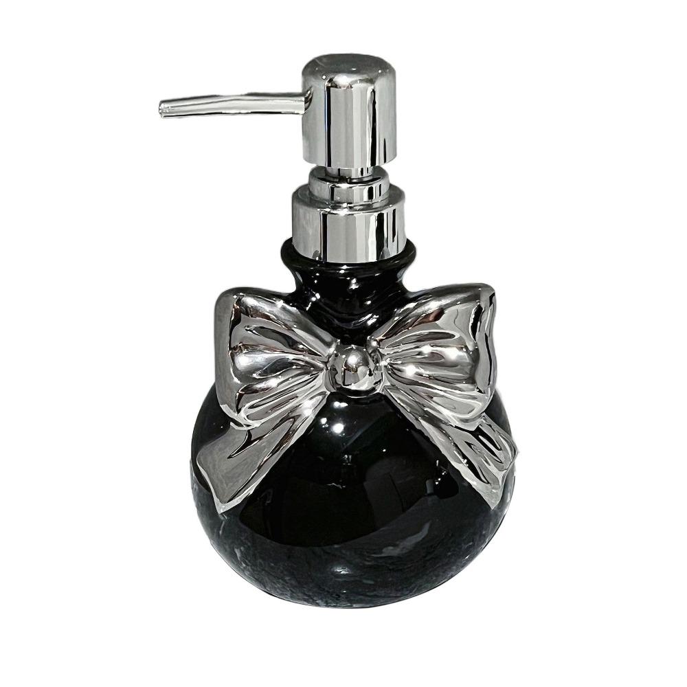 350ml Bow Lotion Bottle Ceramic Shower Gel Separate Bottles Practical Bow Soap Dispenser  Bathroom