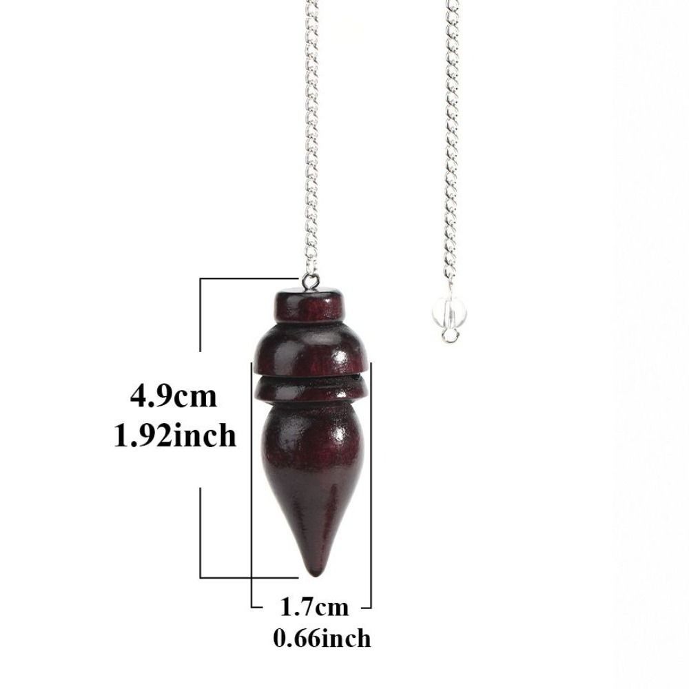 Wooden Reiki Pendulum Pendant Amulet Reiki Spiritual Pendulo Portable Round Cone Pattern