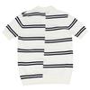 IKALOOK Viscose Stripe Collared Short Sleeve Knit Stee143