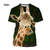 Animal Giraffe 3D Print Short Sleeve T-shirts Men Woman Casual Streetwear Harajuku Fashion Oversized Unisex Clothing