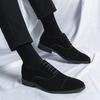 Men's Shoes Large Size New Leather Shoes Fashion Men's Business Dress Shoes Trend Matte Leather Groom Wedding Shoes