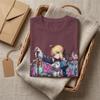 Fate Stay Night Артур Пендрагон Класс Сэйбер Футболка Унисекс Хлопковая Одежда Винтажная С Круглым Вырезом С Коротким Рукавом