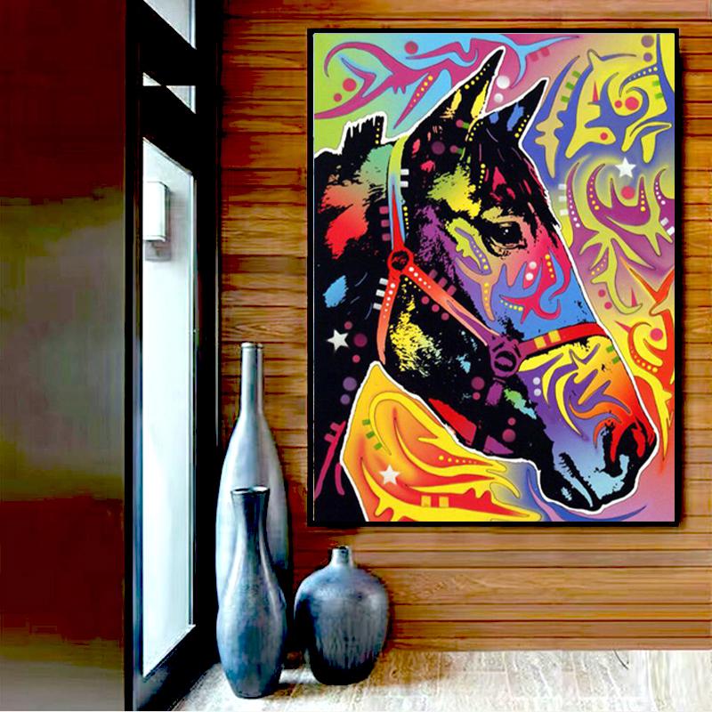 5D DIY Алмазная картина Полная дрель Лошадь Алмазная вышивка Животное Изображение Горный хрусталь