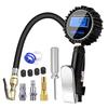 LCD Digital 200PSI Tire Pressure Inflator Gauge Universal Inflation Monitoring Manometer Air Line Clip-on Tyre Pump Aluminum Alloy