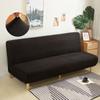 Polar Fleece Fabric Armless Sofa Bed Cover Solid Color Without Armrest Big Elastic Folding Furniture Home Decoration Bench Cover