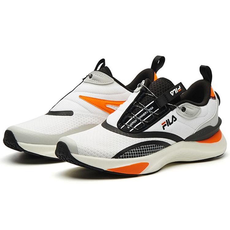 Fila Спортивная обувь Модная Текстиль, Синтетическая кожа Низкие Марафонские Беговые Кроссовки Мужские Белый Черный Оранжевый A12M132208FWB