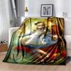 Alice in Wonderland Cartoon Print Plush Blanket, Extra Large Size, Warm and Comfortable, Suitable for Bed and Sofa Decoration.