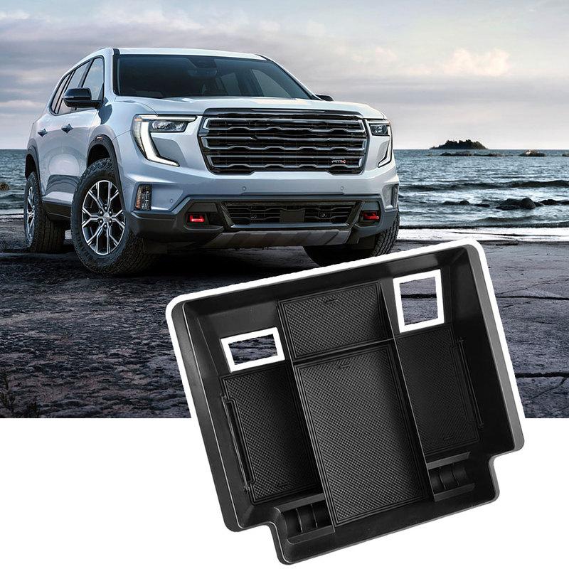 Центральный ящик для хранения в автомобиле для GMC Sierra 1500 Нескользящий резиновый органайзер для центральной консоли Органайзер-поддон для подлокотника