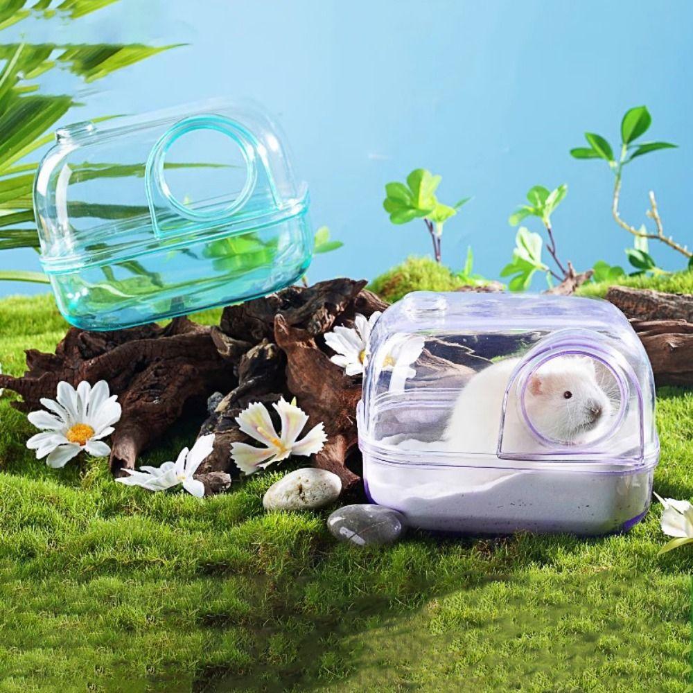 Съемная песочница для хомяка Anti Splash для купания хомяка Песочный контейнер для домашних животных Клетка для ландшафтного дизайна