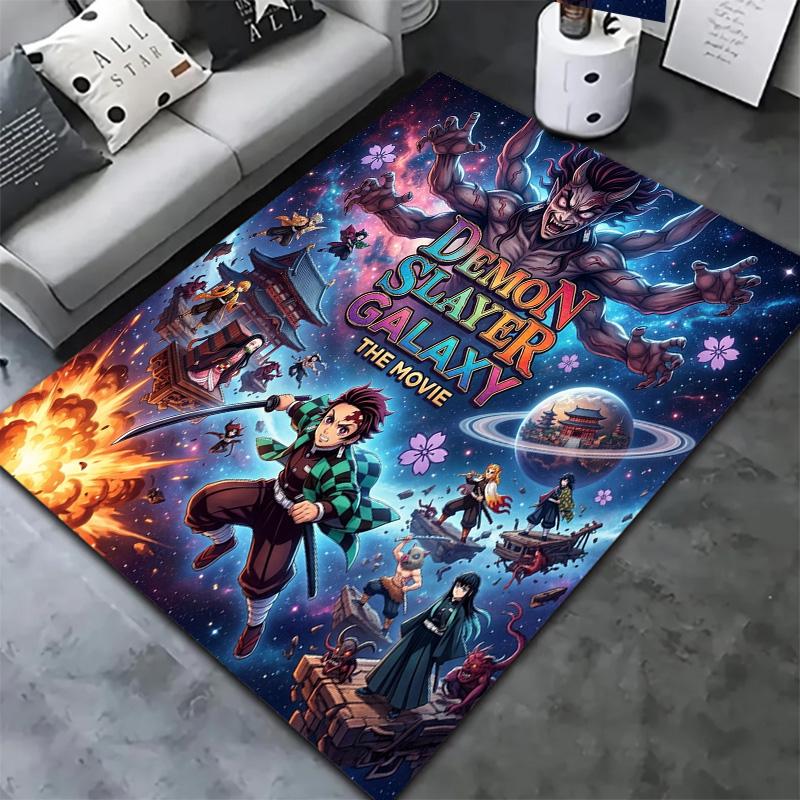 Demon Slayer Carpet Rug For Living Room Bedroom Home Sofa Decoration Kids Play Nonslip Floor Mat