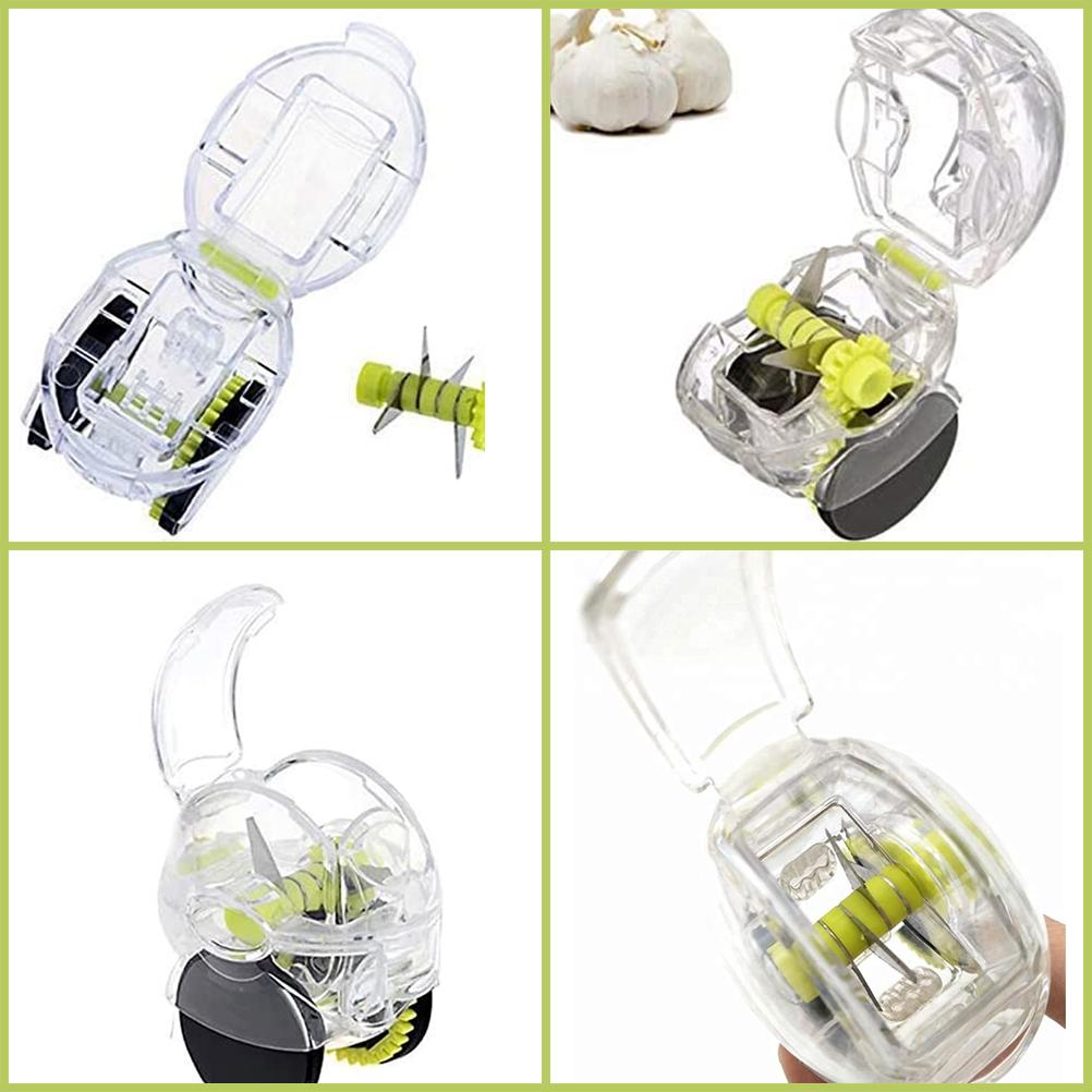 Garlic Mincer Garlic Chopper Rolling  Manual Garlic Crusher with Wheel Kitchen Gadget Tool