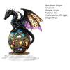 Dragon Statue Vibrant Color Resin Dragon Sculpture Mythical Creature Ornament Gothic Style Fantasy Decor