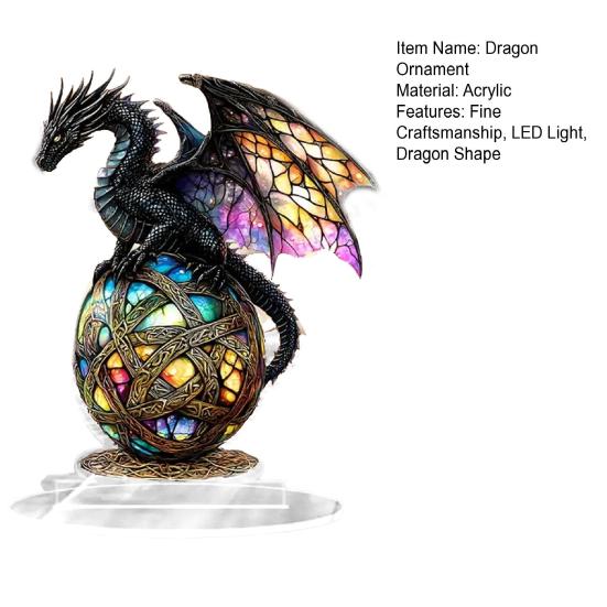 Dragon Statue Vibrant Color Resin Dragon Sculpture Mythical Creature Ornament Gothic Style Fantasy Decor