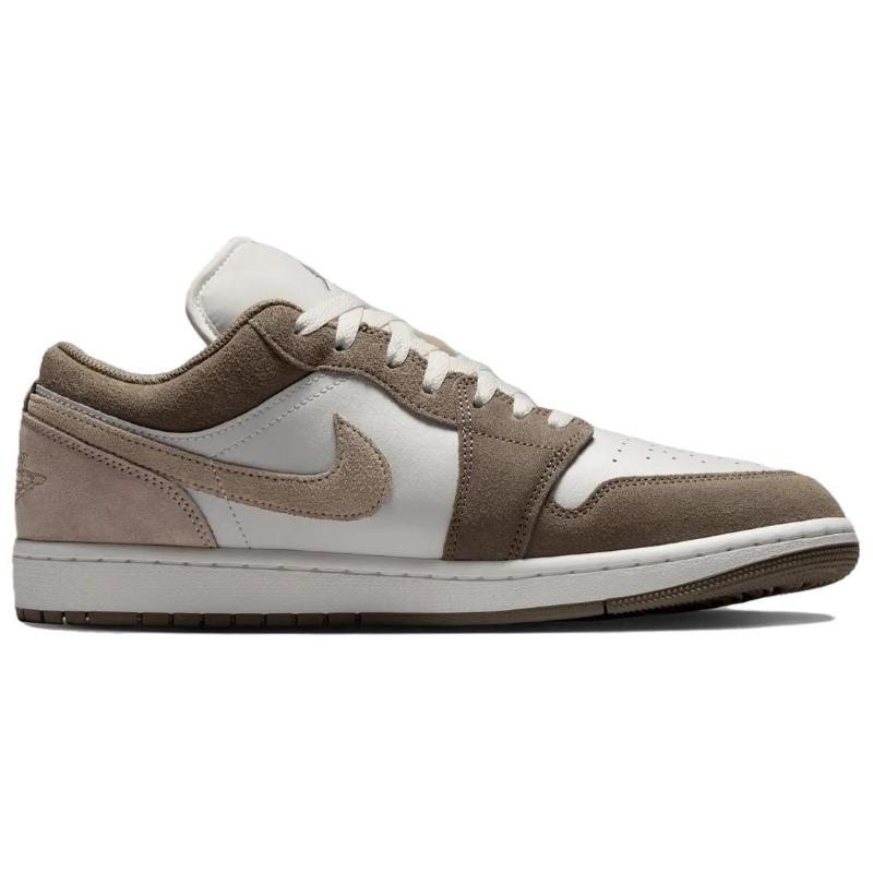 Jordan Мужские низкие ретро-баскетбольные кроссовки Air Jordan 1 оливково-серые 553558-046