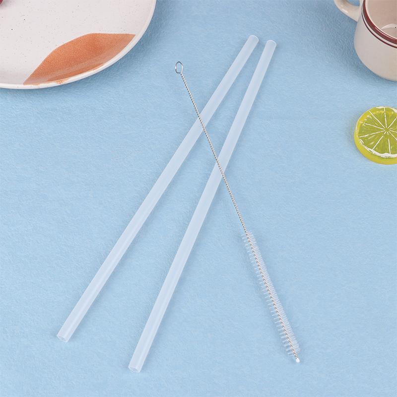 6 шт. Пластиковые прозрачные соломинки многоразовые соломинки с чистящей щеткой 31 см питьевые соломинки для бутылок с водой дорожные стаканы аксессуары