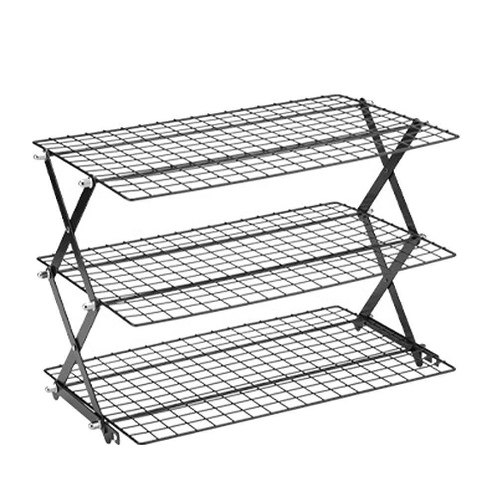 Black Silver Cooling Rack Wire Grid Grid Holder High Quality Baking Cooling Tray  Baking
