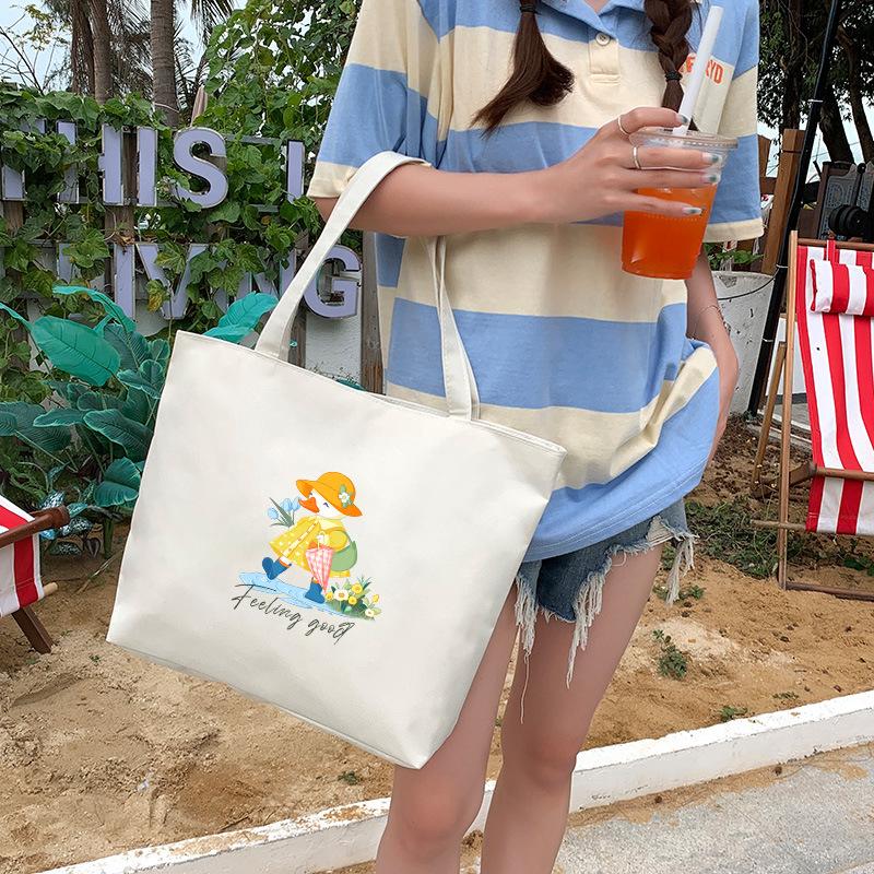 Холщовая сумка женская сумка через плечо студенческая сумка большая вместительная ручная сумка из холста