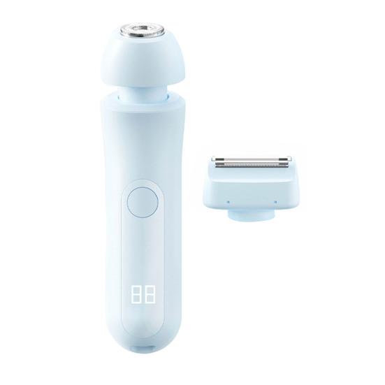 Double Heads Women Electric Shaver USB Rechargeable Waterproof Portable Face Body Bikini Area Arm Leg Hair Removal Epilator Razor Trimmer