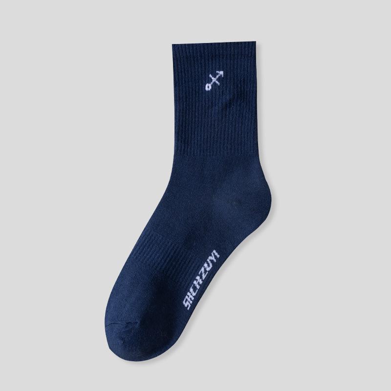 Носки из хлопка с высокой эластичностью «Двенадцать созвездий»: Мужские и женские полукомбинезоны для легких видов спорта, осень и зима.