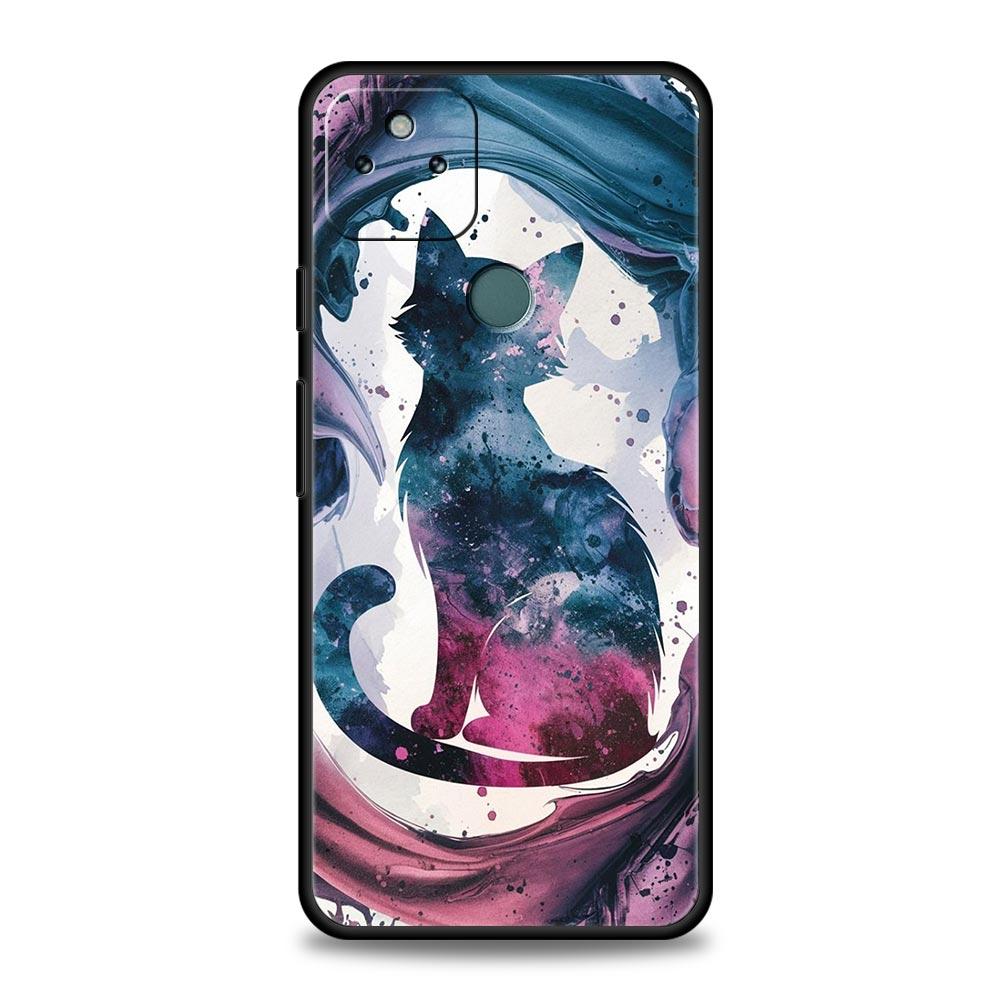Милый Чехол-Крышка для Телефона с Кошкой для Google Pixel 10 9 8 7 6 9A 8A 7A 6A Pro Ударопрочный Мягкий ТПУ 9 Pro XL Оболочка Capas Fundas Coque Сумки