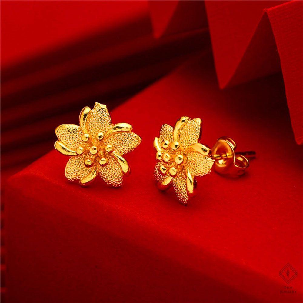 Crown Gift Female Women Stud Earrings Sargin Flower Earrings Korean Style Earrings Fashion Jewelry