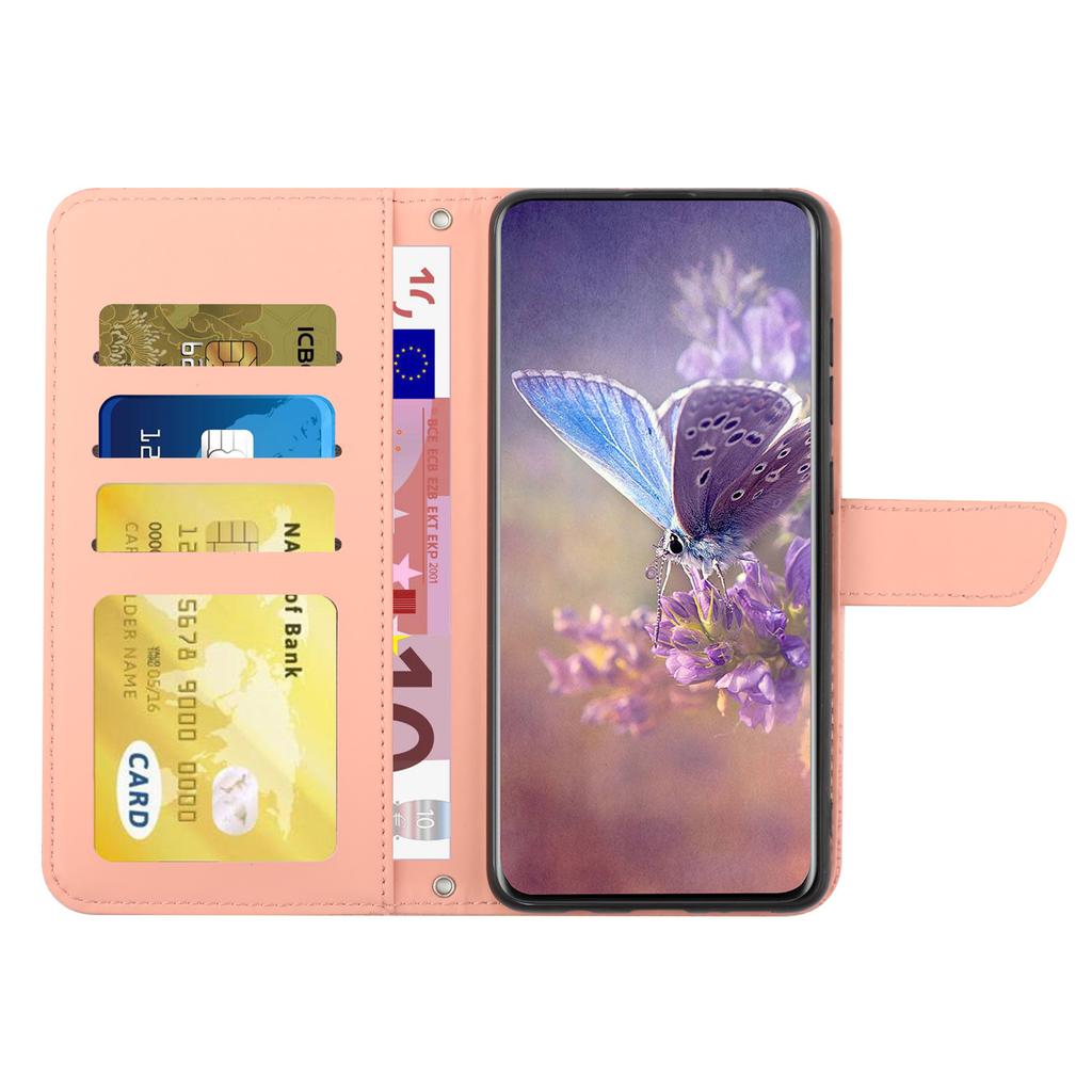 Применимо к Samsung S24 кожаный чехол для мобильного телефона с тиснением-бабочкой A15 держатель для карт однотонный ремешок защитный чехол A05S ручной ремешок