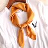 New Fashion Summer Silk Square Scarf Solid Women Satin Neck Hair Tie Band Soft Beach Hijab Head Female Foulard Free Shiping